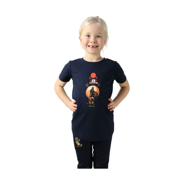 Hy Childrens/Kids Thelwell Collection Badge T-Shirt 5-6 Years N Navy 5-6 Years