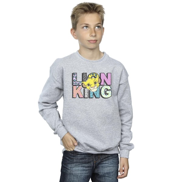 Disney Boys The Lion King Mönsterlogotyp Sweatshirt 7-8 år Spo Sports Grey 7-8 Years