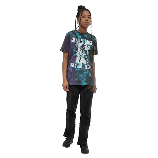 Guns N Roses Unisex Adult Use Your Illusion Monochrome T-Shirt Blue XL