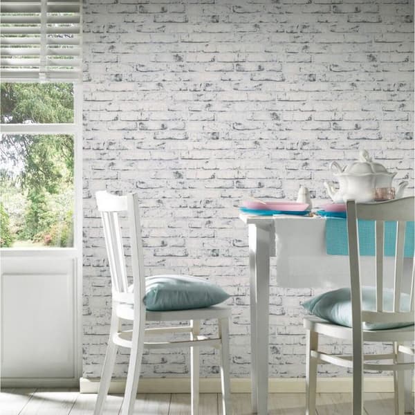 AS Creation New England Rustic Brick Textured Wallpaper One Size White One Size