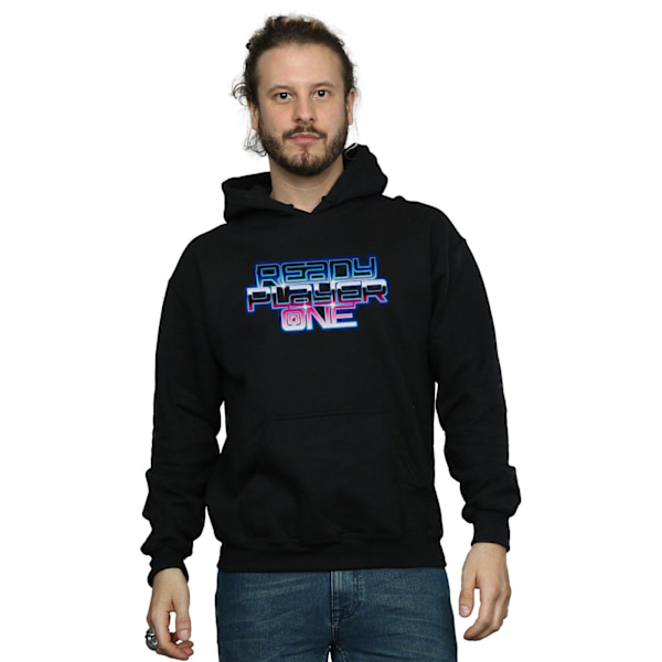 Ready Player One Herr Gradient Logo Hoodie 4XL Svart Black 4XL