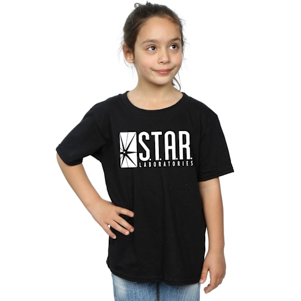 DC Comics Girls The Flash Star Labs Bomull T-shirt 7-8 år Svart Black 7-8 Years