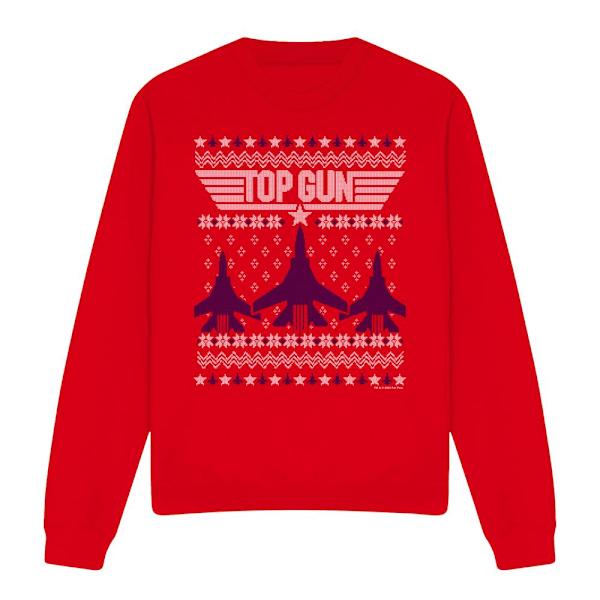 Top Gun Unisex Vuxen Ful Fighter Jet Jul Tröja M Re Red M