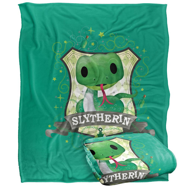 Harry Potter Slytherin Söt Filt One Size Flerfärgad Multicoloured One Size