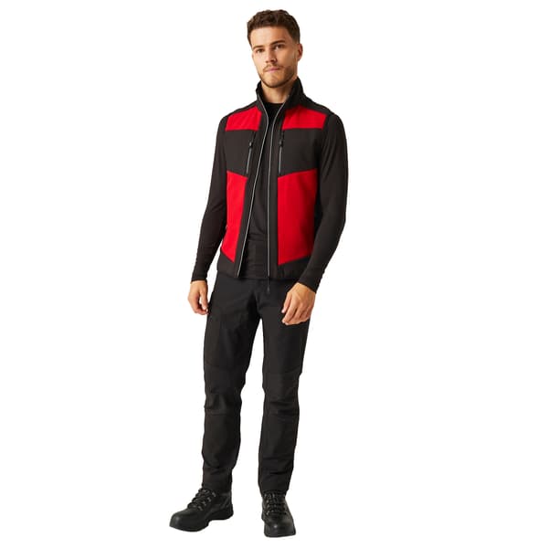 Regatta Professional Herr Colour Block Softshell Kroppsvärmare M Classic Red/Black M