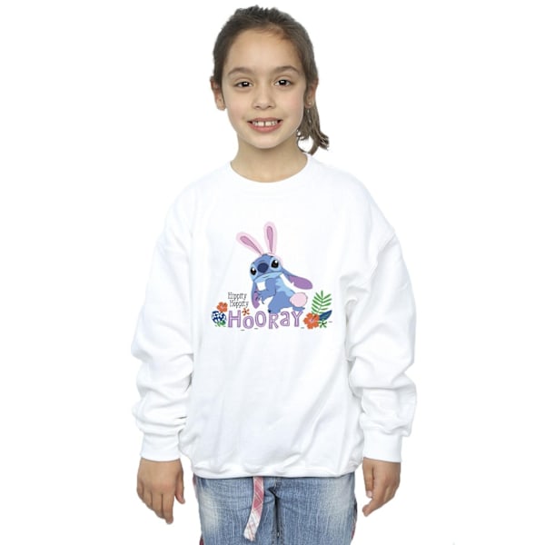 Disney Girls Lilo & Stitch Hippity Hop Stitch Sweatshirt 5-6 år White 5-6 Years