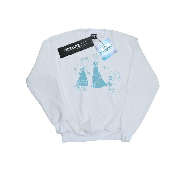 Disney Dam/Dam Frozen Magic Snowflakes Sweatshirt S Vit White S