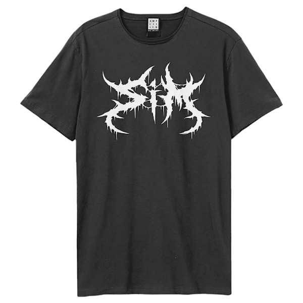 Amplified Unisex Vuxen SiM Logotyp T-shirt M Kolgrå Charcoal M