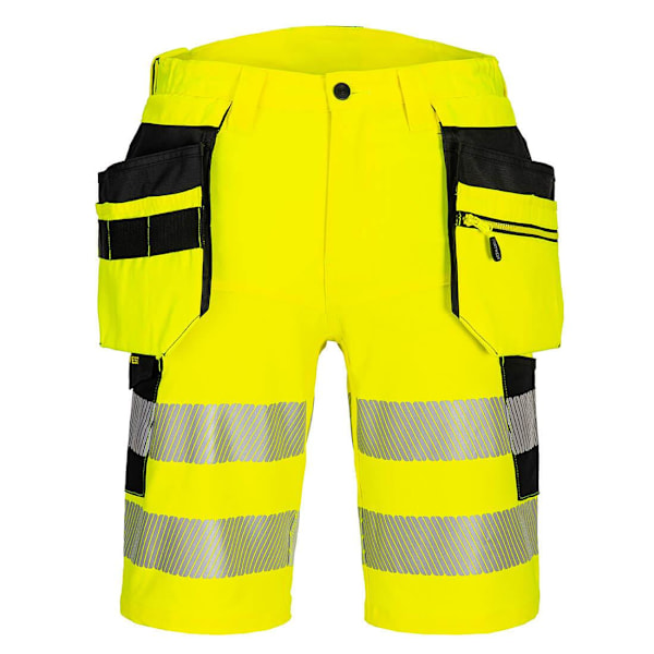 Portwest Unisex Vuxen DX4 Varsel Holsterfickor Säkerhetsshorts 4 Yellow/Black 42R