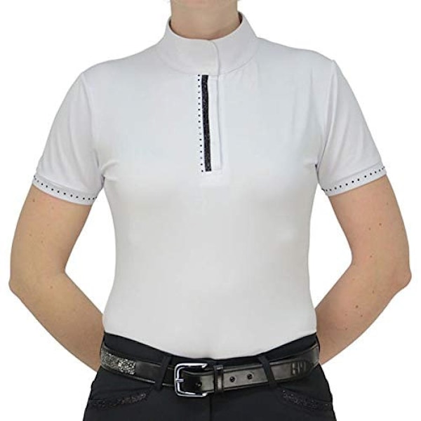 HyFASHION Dam/Dam Roka Show Shirt XS Vit/Svart Kristall White/Black Crystal XS