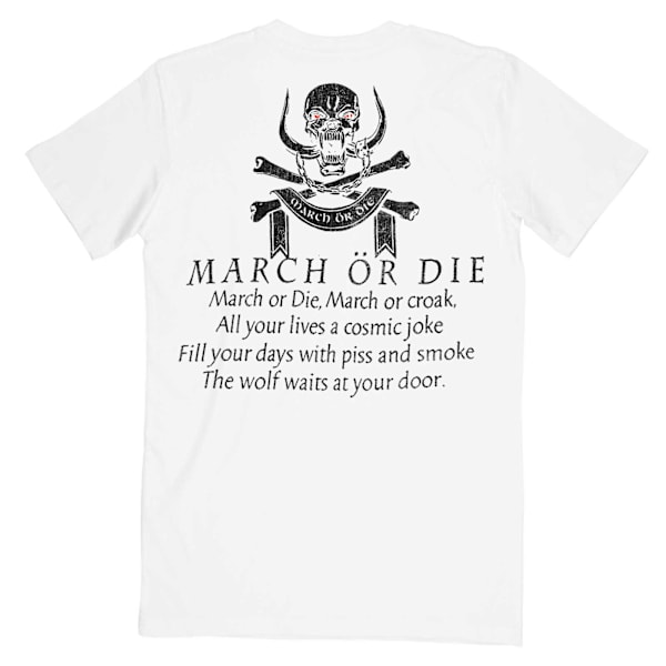 Motorhead Unisex Adult March Or Die Bomull T-shirt L Vit White L