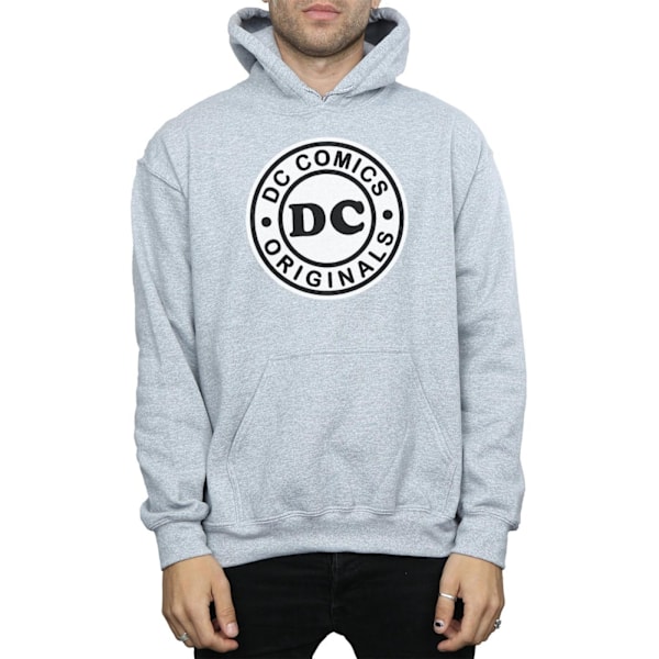 DC Comics Herr DC Originals Logotyp Hoodie 3XL Sports Grey Sports Grey 3XL