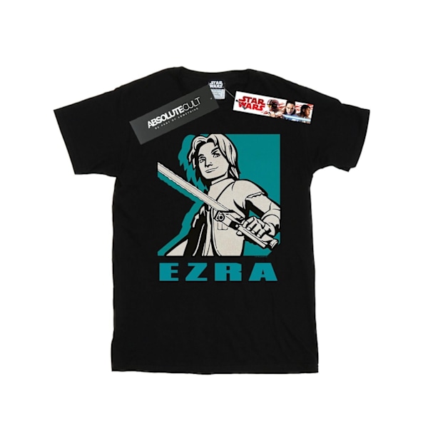 Star Wars Girls Rebels Ezra Bomull T-shirt 7-8 år Svart Black 7-8 Years