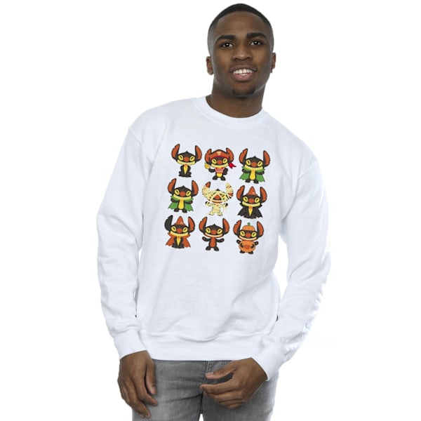 Disney Herr Lilo & Stitch Halloween Kostymer Sweatshirt L Vit White L