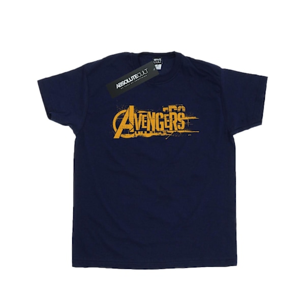 Marvel herr Avengers Infinity War Orange Logo T-shirt S marinblå Navy Blue S