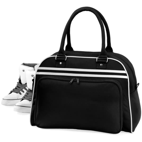 Bagbase Retro Bowlingväska (23 liter) One Size Svart/Vit Black/White One Size