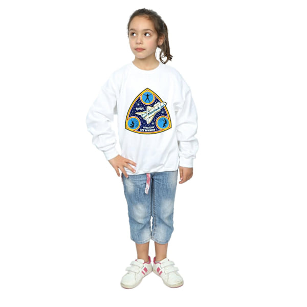 NASA Girls Classic Spacelab Life Science Sweatshirt 7-8 år W White 7-8 Years