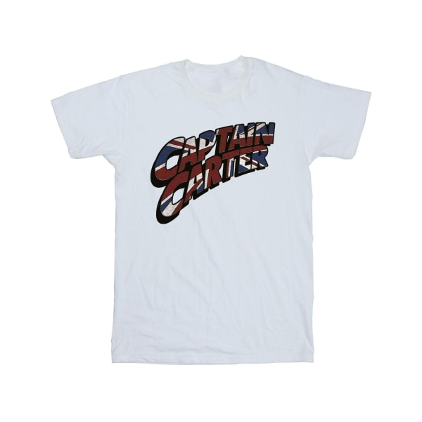 Marvel Girls Tänk om Captain Carter Cotton T-shirt 5-6 år Wh White 5-6 Years