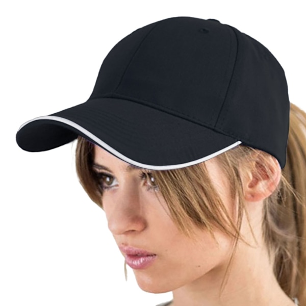 Atlantis Reflect 6 Panel Reflekterande Piping Baseball Cap One Size Black One Size