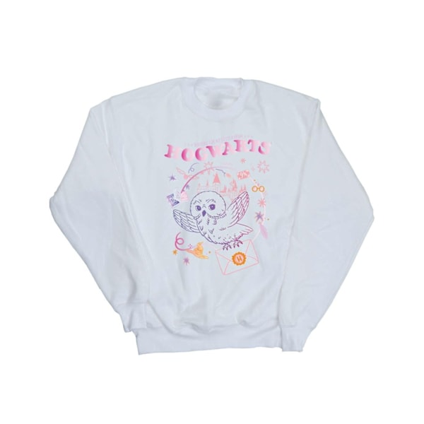 Harry Potter Tjejers Uggla Brev Sweatshirt 3-4 År Vit White 3-4 Years