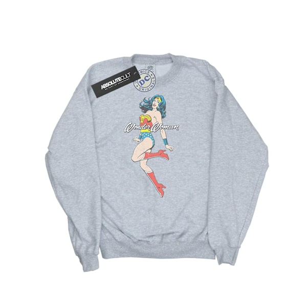 DC Comics Dam/Kvinnor Wonder Woman Jump Sweatshirt XL Heather Heather Grey XL