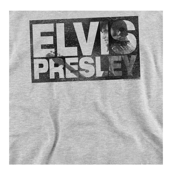 Elvis Presley Unisex Vuxen Blockbokstäver Tröja M Athletic Athletic Heather M
