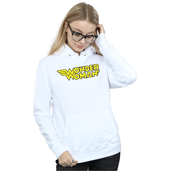 DC Comics Dam/Kvinnor Wonder Woman Winged Logo Hoodie M Vit White M