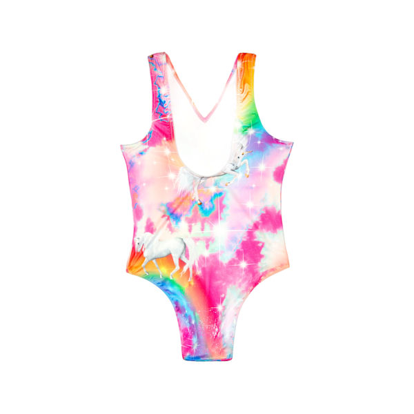 Hype Girls Rainbow Unicorn Sparkle One Piece Swimsuit 7-8 år Multicoloured 7-8 Years