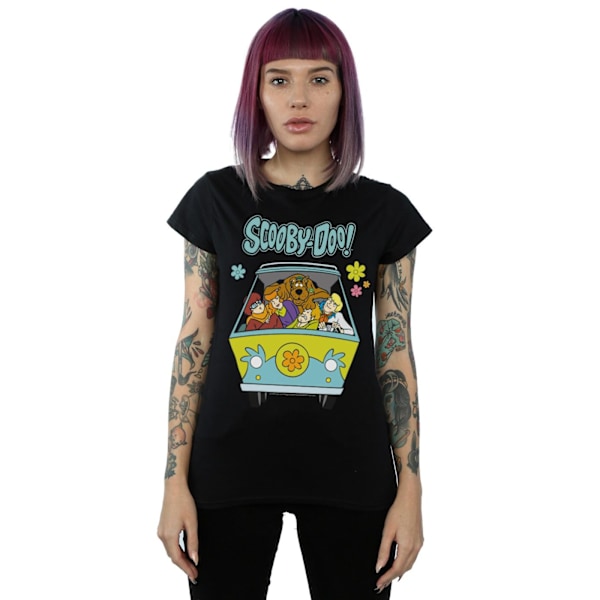 Scooby Doo Dam/Kvinnor Mystery Machine Grupp Bomull T-shirt M Black M