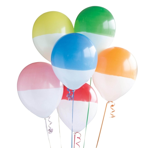 Spot on Gifts Latex tvåfärgade ballonger (paket med 6) One Size Mult Multicoloured One Size