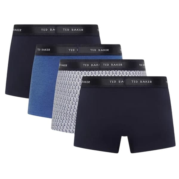 Ted Baker Boxershorts för män (4-pack) S Marinblå/Flerfärgad Navy/Multicoloured S