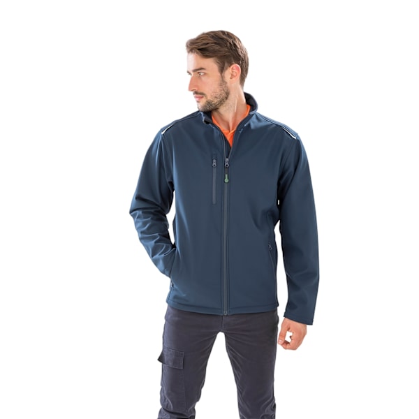 Result Genuine Recycled Herr 3-lagers Softshelljacka 4XL Marinblå Navy 4XL