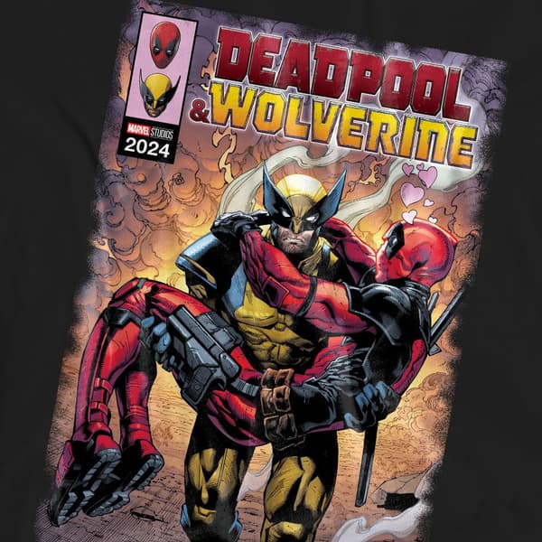 Deadpool & Wolverine Unisex Vuxen Wolverine Räddar Deadpool Comi Black XL