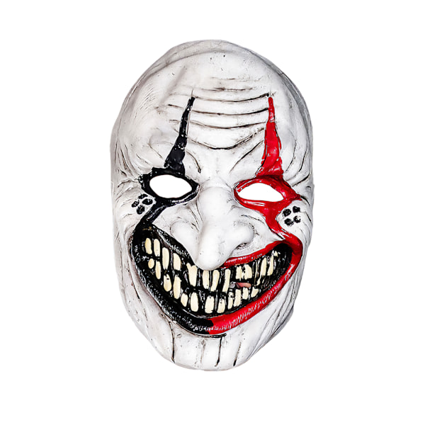 Bristol Novelty Unisex Vuxen Sinister Jester 1/2 Mask One Size White/Black/Red One Size