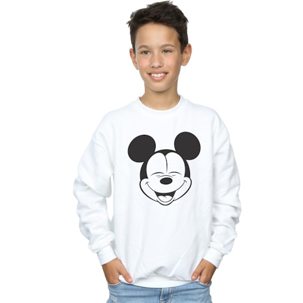 Disney Boys Mickey Mouse Closed Eyes Sweatshirt 12-13 år Vit White 12-13 Years