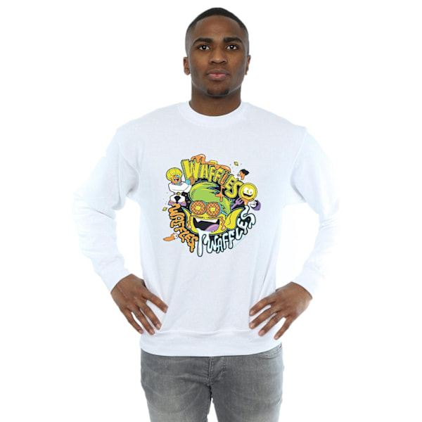 DC Comics Herr Teen Titans Go Waffle Mania Sweatshirt M Vit White M