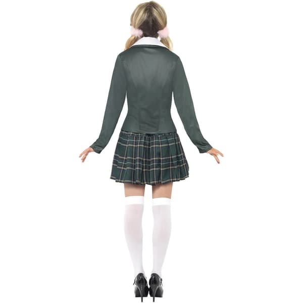 Smiffys Dam/Dam Preppy Skolflicka Kostymset S Grå Grey S