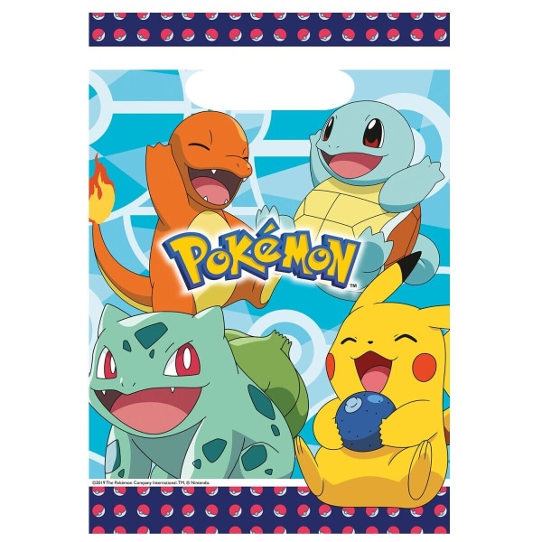 Pokémon festpåsar i plast (paket med 8) One Size Flerfärgad Multicoloured One Size