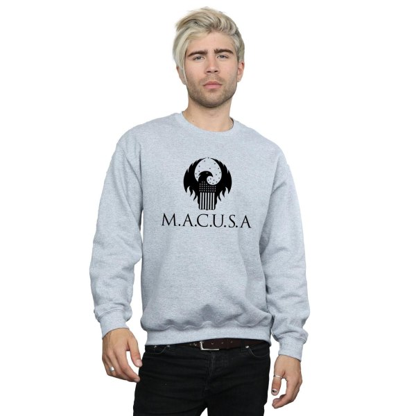 Fantastic Beasts Herr MACUSA Logo Sweatshirt L Sports Grey Sports Grey L