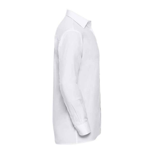 Russell Collection Herr Poplin Långärmad Skjorta XXL Vit White XXL