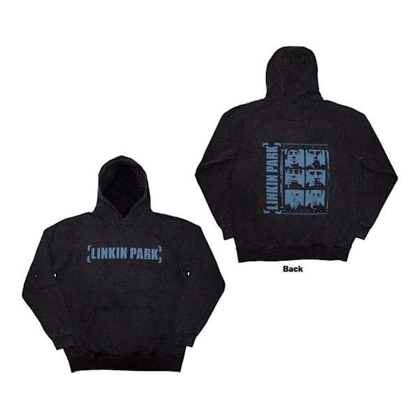 Linkin Park Unisex Vuxen Meteora Porträtt Ryggtryck Stentvättad Charcoal Grey L
