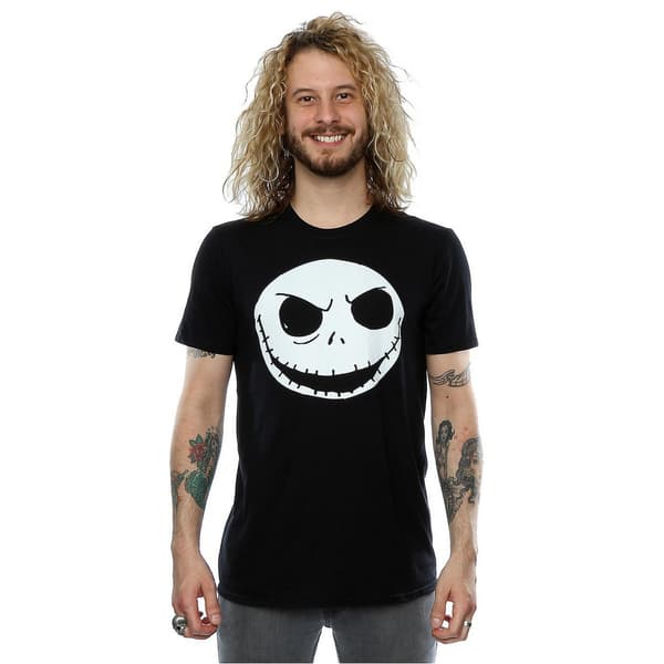 Nightmare Before Christmas Herr Jack Skellington Bomull T-shirt Black M