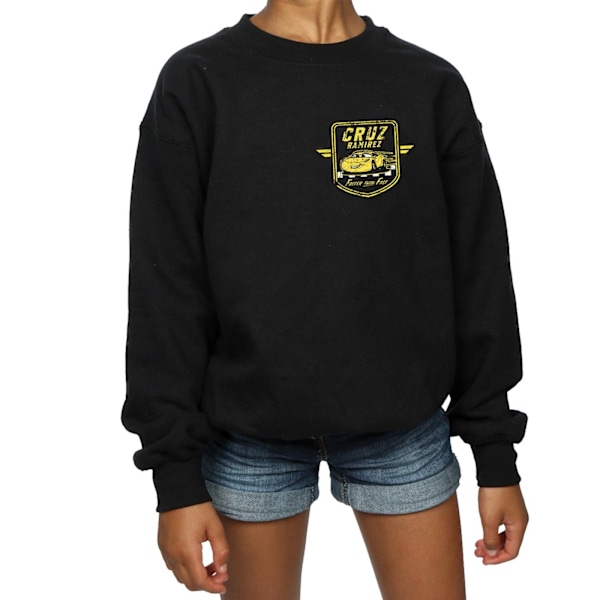 Disney Girls Cars Cruz Ramirez Faux Pocket Logo Sweatshirt 5-6 Black 5-6 Years