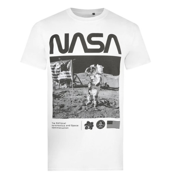NASA Man Salute bomull T-shirt M Vit White M