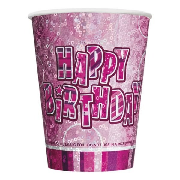 Unik Party 9oz Prism Cup - Pink Glitz One Size Pink Pink One Size