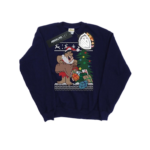 The Flintstones Herr Jul Fair Isle Sweatshirt XXL Marinblå Navy Blue XXL