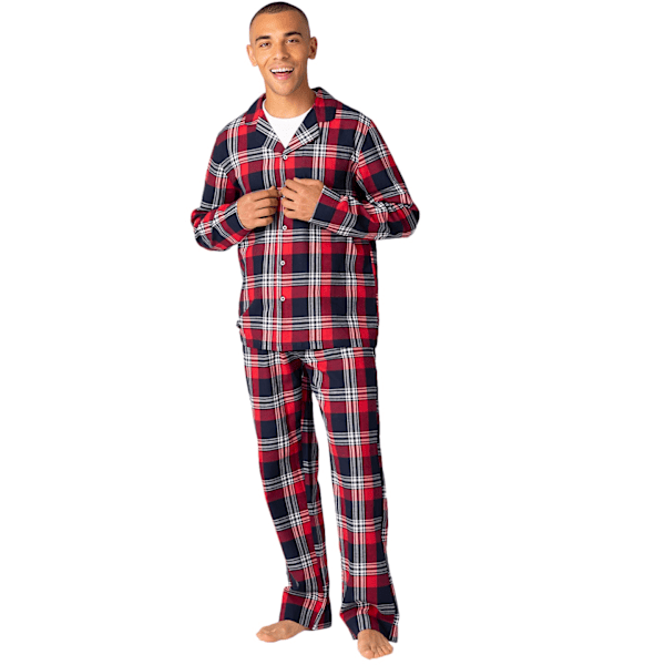 SF Tartan Pyjamasset Herr M Röd/Marinblå Red/Navy M