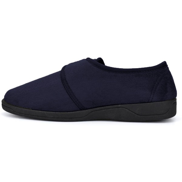 Sleepers Herr Tom Imitation Mocka Touch Fastening Tofflor 12 U Navy Blue 12 UK