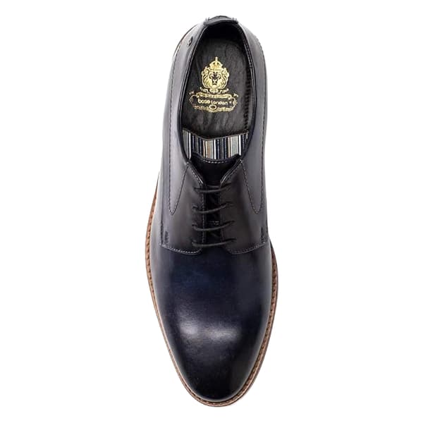 Base London Script Washed Lace Up Lädersko 12 UK Marinblå Navy 12 UK