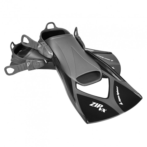 Aquasphere Zip VX Träningsfenor M Svart/Grå Black/Grey M